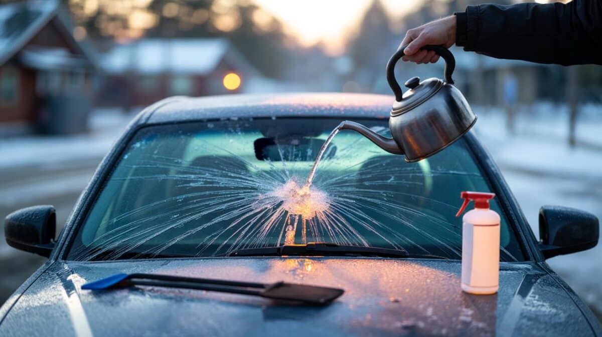 Acqua calda sul parabrezza ghiacciato: L'errore che può far esplodere il vetro