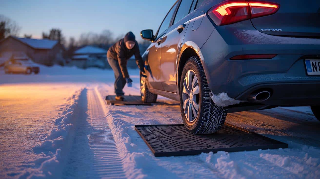 Auto bloccata nella neve: Il trucco dei tappetini per uscire senza spingere