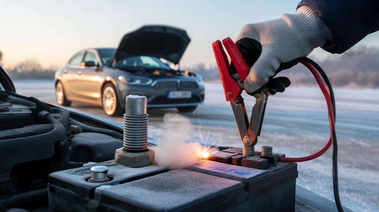 Batteria auto scarica col gelo: L'errore da evitare con i cavi