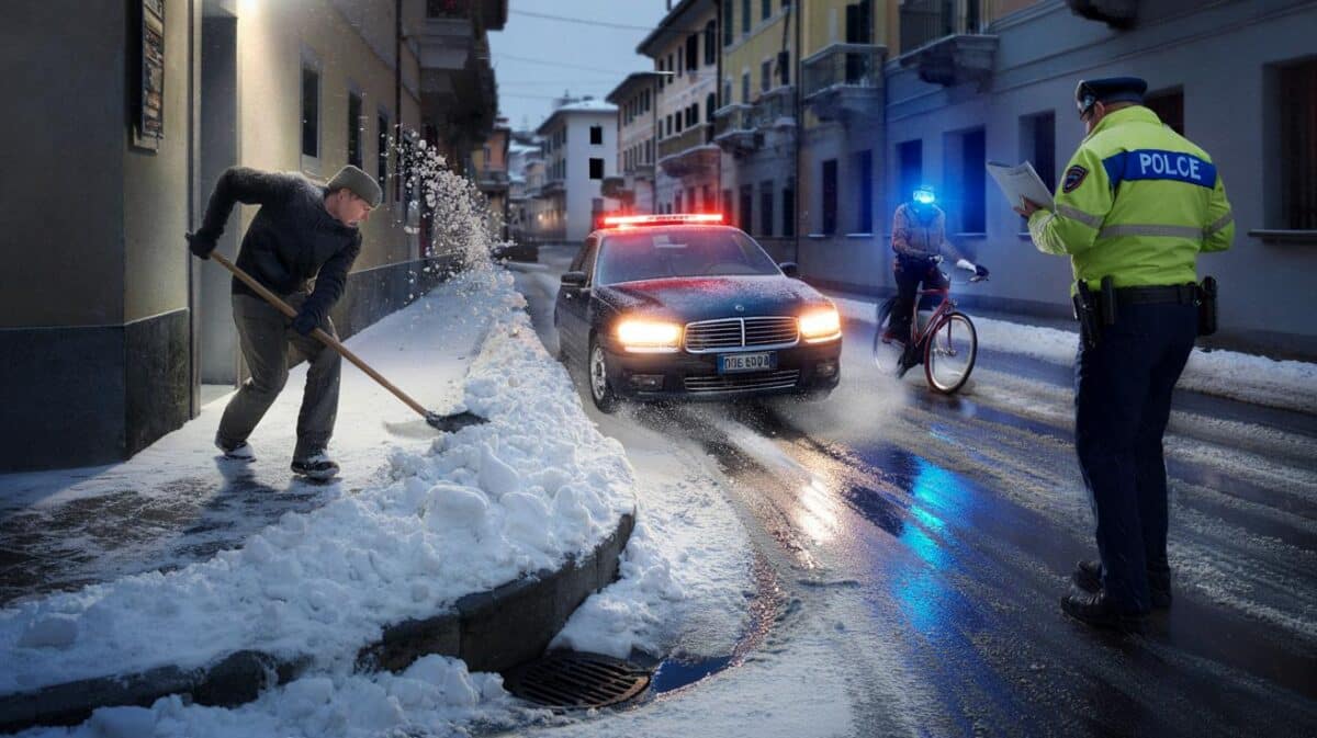 Buttare la neve in strada: Le multe salatissime che rischi