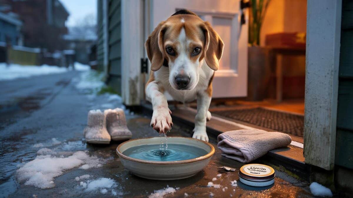 Cani e sale stradale: Perché devi pulire subito le zampe al rientro per evitare ustioni chimiche