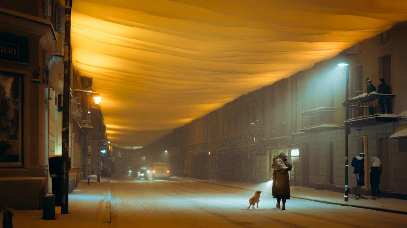 Cielo arancione prima della neve: Il fenomeno atmosferico che lo spiega