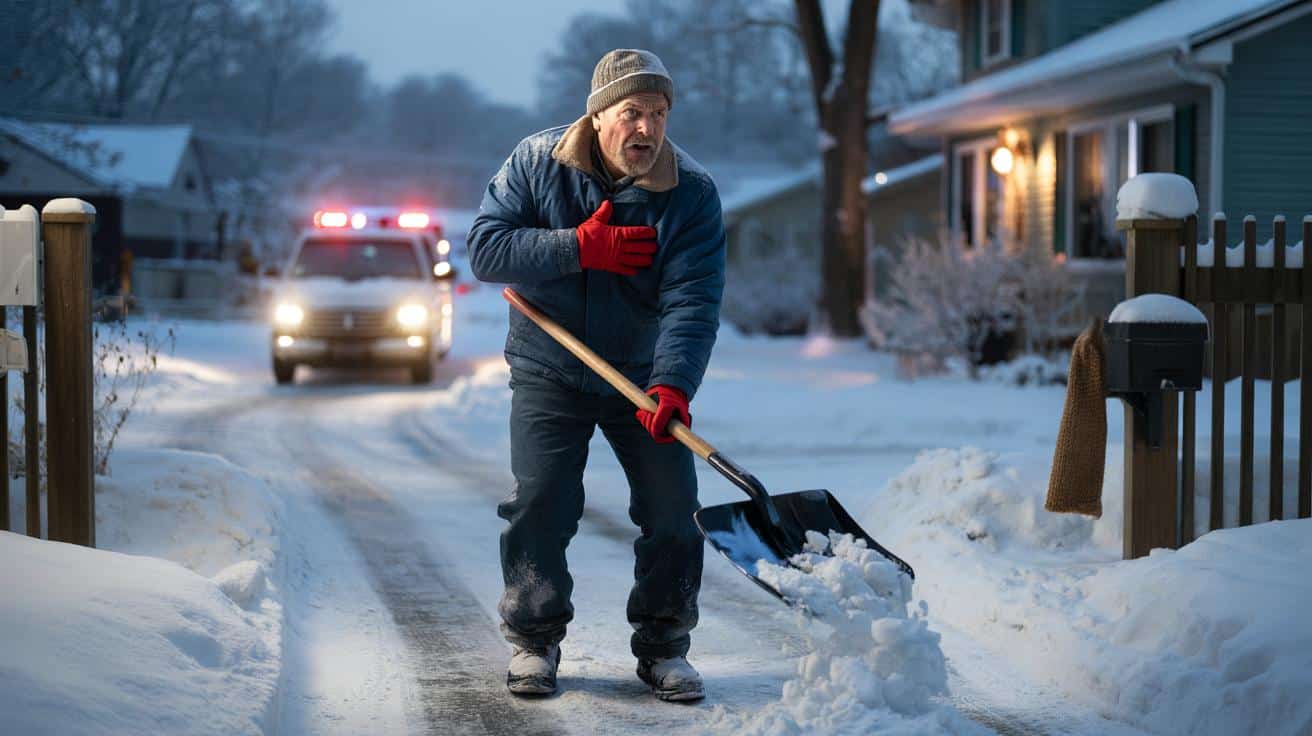 Spalare la neve può causare infarto: L'allarme dei cardiologi