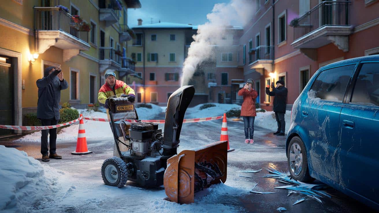 Spazzaneve condominiale rotto: Chi paga i danni durante la bufera