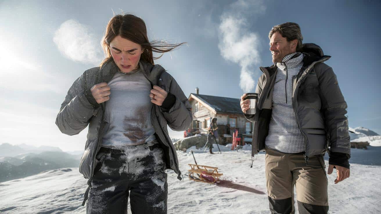 Vestirsi a cipolla sulla neve: L'errore del cotone che ti fa gelare