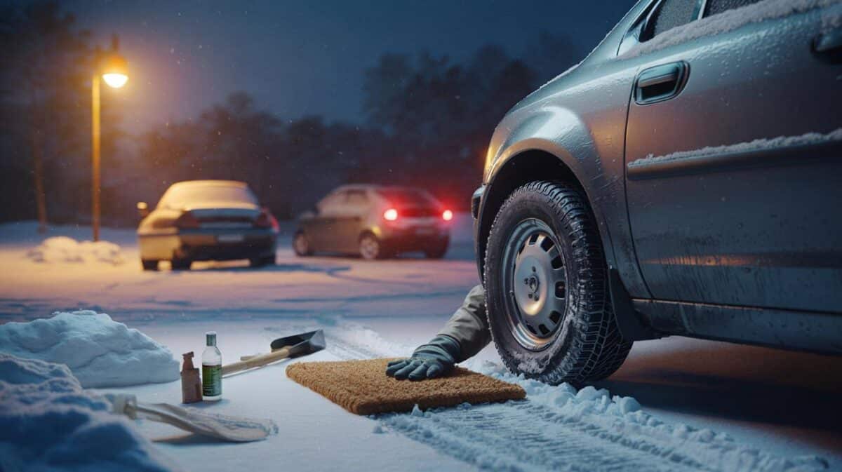 “Ero bloccato nella neve…”: Il trucco dello zerbino che ti tira fuori in 30 secondi