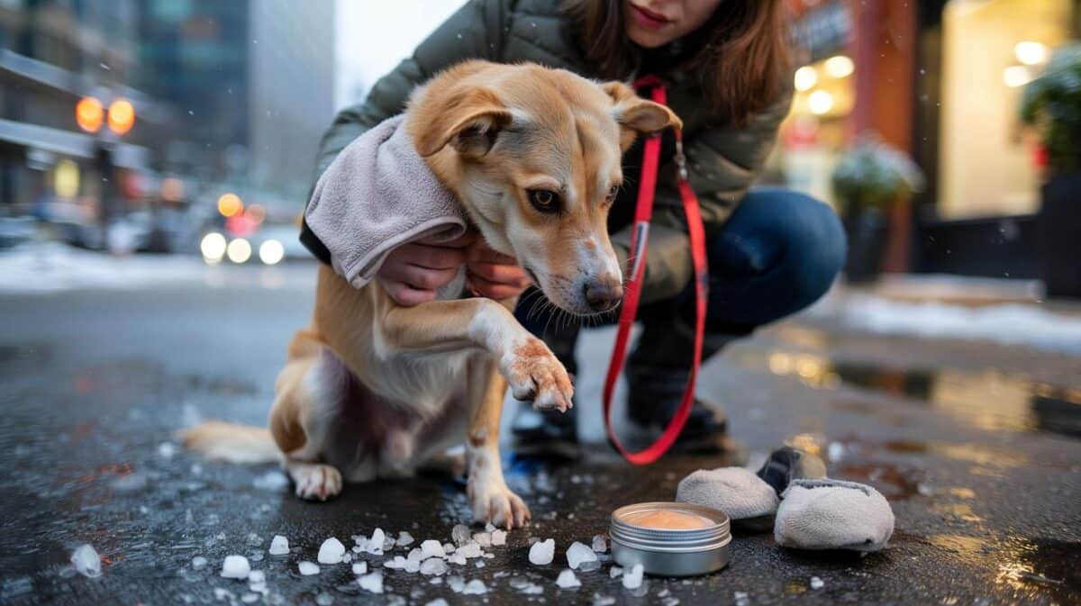 “Il mio cane piangeva”: Cosa fa davvero il sale stradale alle sue zampe