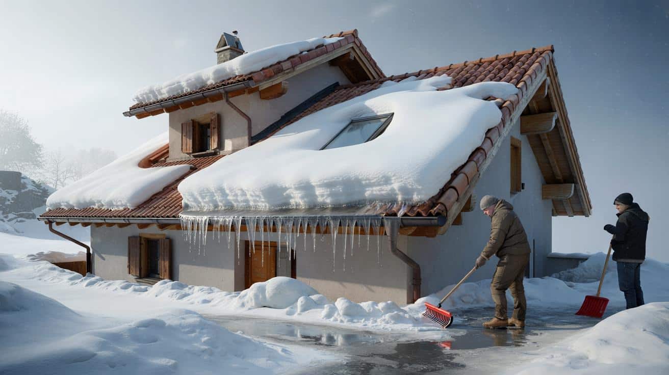 “Il tetto scricchiola!”: Il peso della neve che può deformarlo