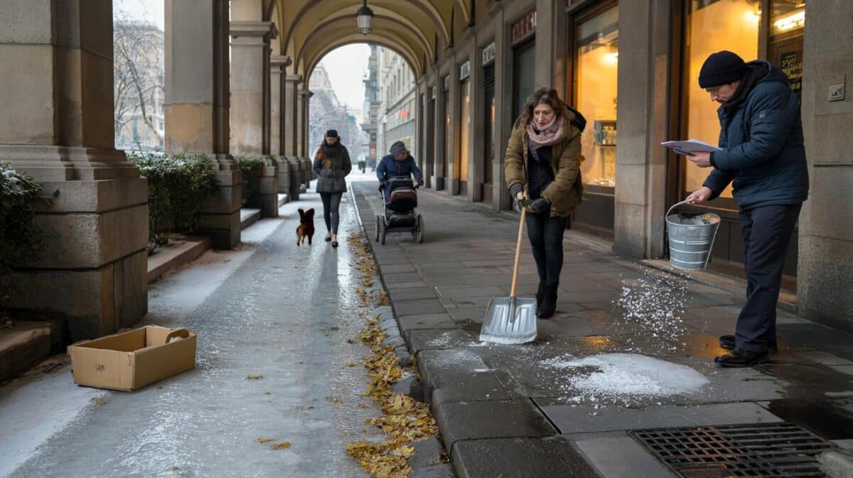 “Non è solo neve!”: L’obbligo di pulizia del marciapiede che può scatenare multe