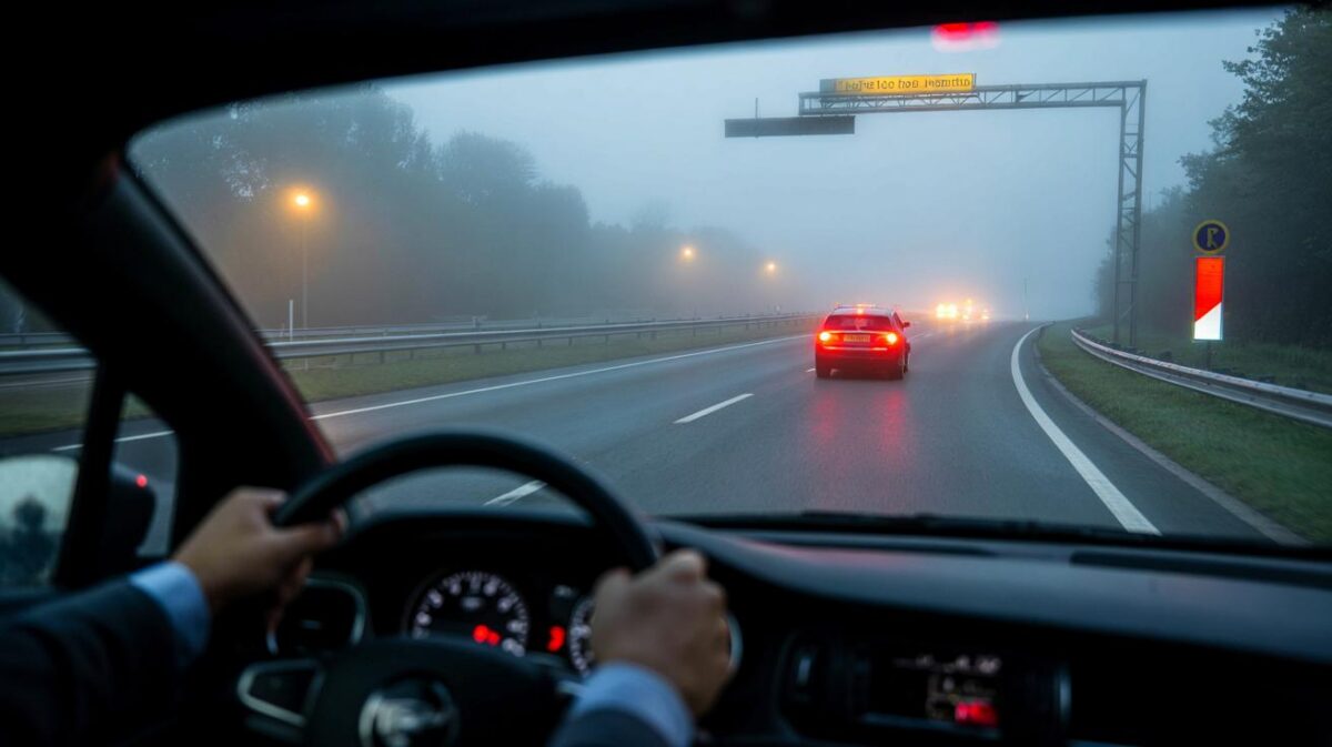 “Non vedevo più nulla”: La regola dei 50 metri in autostrada con la nebbia