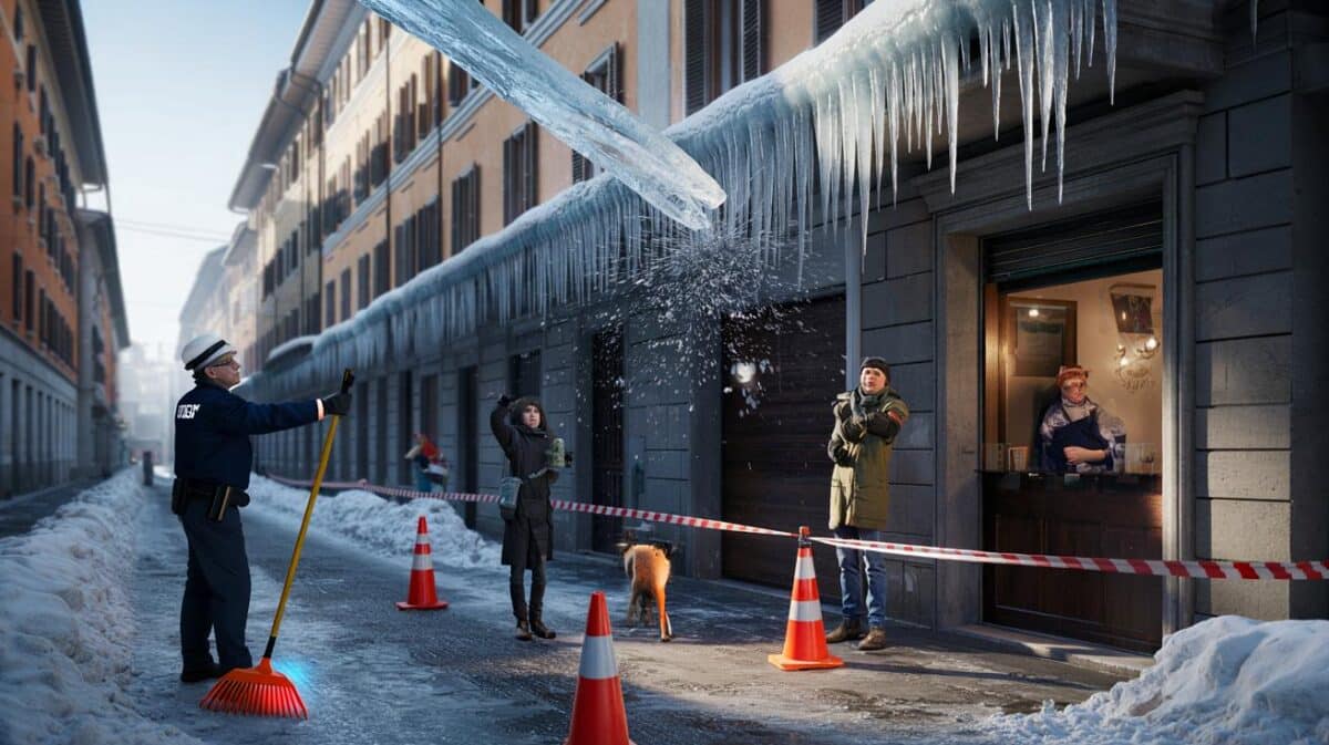 “Occhio al tetto!”: Il ghiaccio pendente che può diventare un pericolo