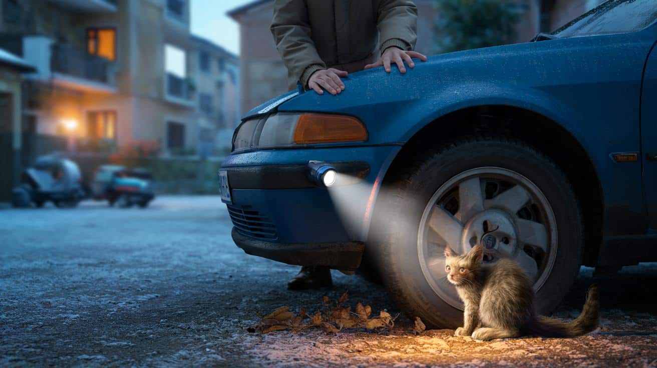 “Sentivo un rumore sotto l’auto”: I gatti che cercano calore
