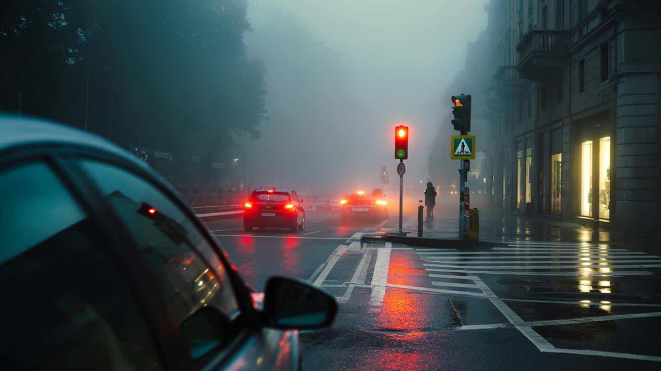“Solo 50 km/h?!”: La trappola del rosso nella nebbia che molti automobilisti ignorano